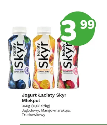 Jogurt pitny Łaciate Skyr jagodowy promocja w Limonka