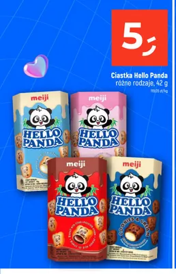 Ciastka Hello Panda o smaku mlecznym Meiji promocja w Dealz