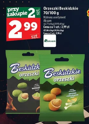 Orzeszki Beskidzkie o smaku wasabi promocja w TOPAZ