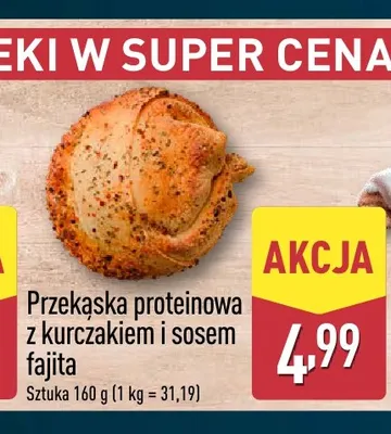Przekąska proteinowa z kurczakiem i sosem fajita promocja w Aldi