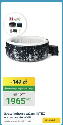 Spa z hydromasażem INTEX - sterowanie Wi-Fi promocja w ERLI
