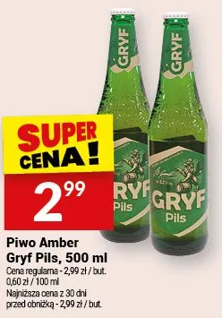 Piwo Amber Gryf Pils promocja w Twój Market