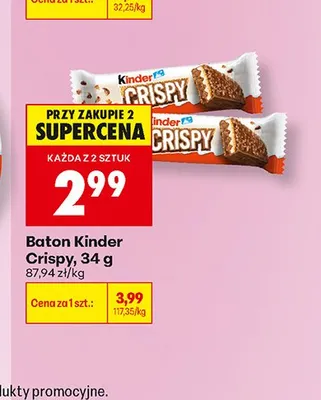 Baton Kinder Bueno Crispy promocja w Biedronka