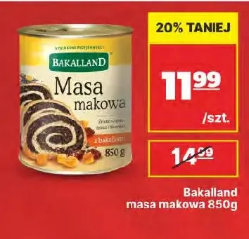 Masa makowa Bakalland promocja w API Market