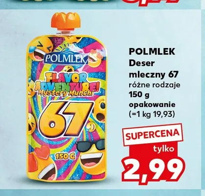 Deser mleczny 67 Flavor Adventure Mystery Munch Polmlek promocja w Kaufland