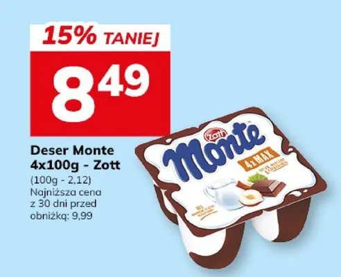 Deser Monte Zott promocja w Hitpol