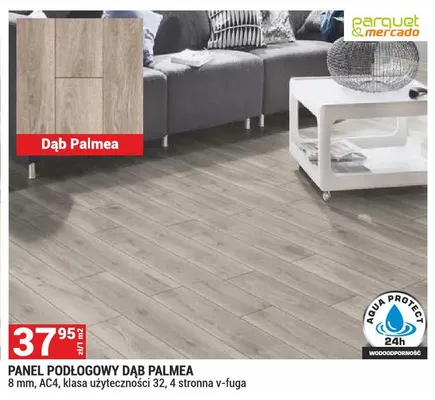 Panel podłogowy Dąb Palmea 8mm AC4 klasa użyteczności 32 4 stronna v-fuga promocja w Merkury Market