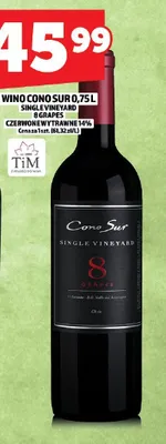 Wino Cono Sur Single Vineyard 8 Grapes czerwone wytrawne 14% promocja w TOPAZ
