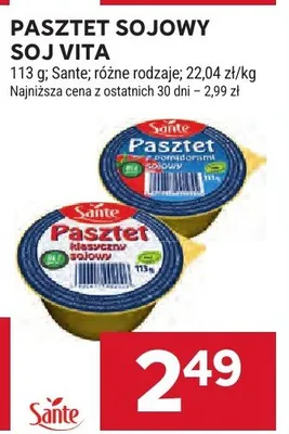 Pasztet sojowy Soj Vita Sante promocja w Stokrotka