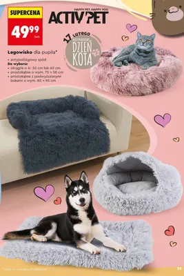 Legowisko dla psa lub kota, różne rodzaje promocja w Biedronka