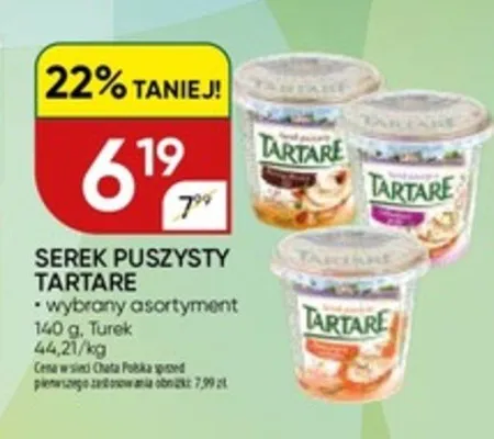 Serek puszysty tartare promocja w Chata Polska