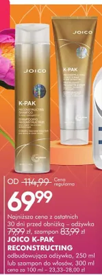 K-Pak Reconstructing odbudowująca odżywka 250ml lub szampon do włosów 300ml promocja w Super-Pharm