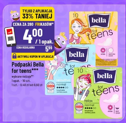 Podpaski Bella for teens promocja w POLOmarket
