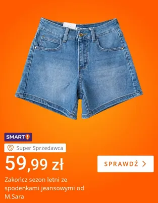 Spodenki jeansowe M.Sara promocja w Allegro