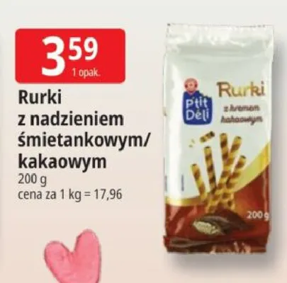 Rurki z nadzieniem kakaowym P'tit Déli promocja w Leclerc