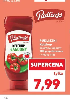 Ketchup pikantny Pudliszki promocja w Kaufland