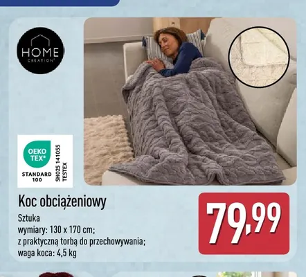 Koc obciążeniowy 130x170 cm Home Creation promocja w Aldi