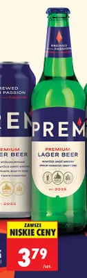 Piwo Prem Lager Beer 5,5% promocja w Biedronka