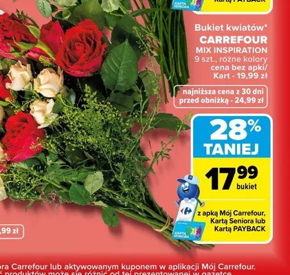 Bukiet kwiatów Carrefour Mix Inspiration promocja w Carrefour Market