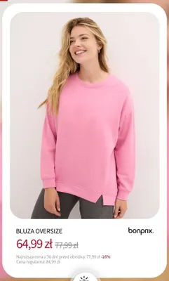 Bluza oversize Bonprix promocja w bonprix