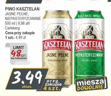 Piwo Kasztelan promocja w Słoneczko