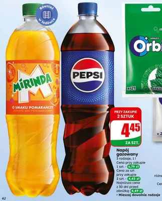 Napój gazowany, 3 rodzaje promocja w Dino