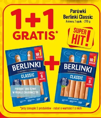 Parówki Berlinki Classic promocja w POLOmarket