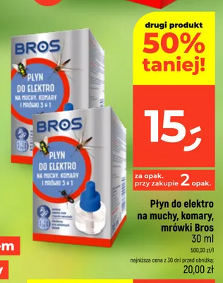 Płyn do elektro na muchy komary mrówki Bros promocja w Dealz