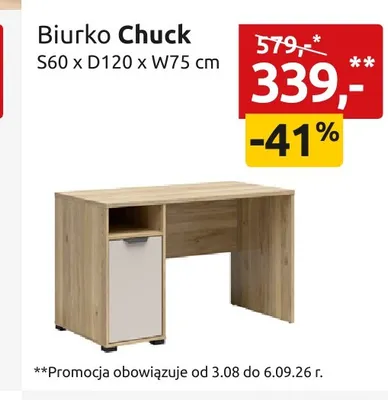 Biurko Chuck promocja w Black Red White