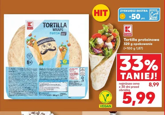 Tortilla proteinowa K-Classic promocja w Kaufland