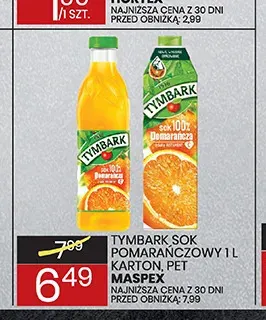 Sok pomarańczowy Tymbark promocja w Wafelek