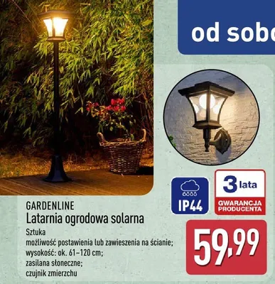 Latarnia ogrodowa solarna promocja w Aldi