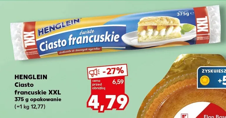Ciasto francuskie XXL 375g opakowanie promocja w Kaufland