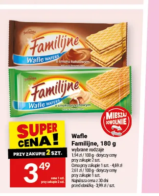 Wafle Familijne o smaku kakaowym promocja w Twój Market