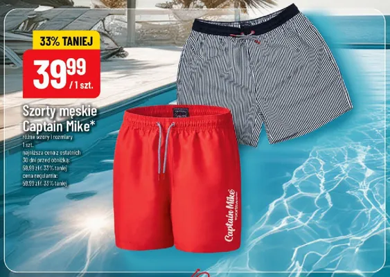 Szorty męskie Captain Mike promocja w POLOmarket