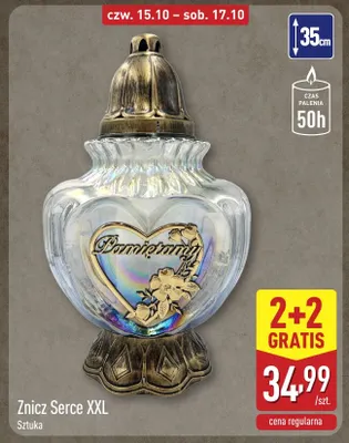 Znicz Serce Xxl promocja w Aldi