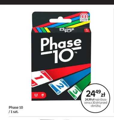 Gra karciana Phase 10 Mattel Games promocja w Empik