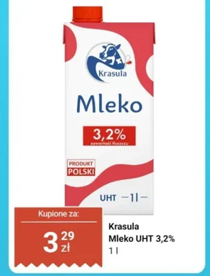 Mleko UHT 3,2% promocja w Dino