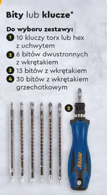 Zestaw 6 bitów dwustronnych z wkrętakiem promocja w Biedronka