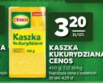 Kasza kukurydziana Cenos promocja w Stokrotka