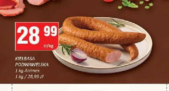 Kiełbasa podwawelska Animex promocja w Chorten