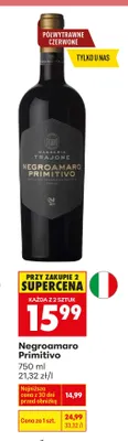 Wino Negroamaro Primitivo promocja w Biedronka