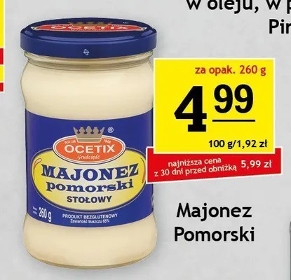 Majonez pomorski stołowy Ocetix promocja w Gram Market