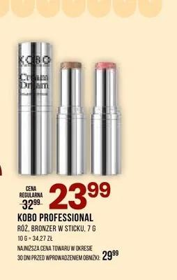 Bronzer w sticku Kobo Professional promocja w Drogerie Natura