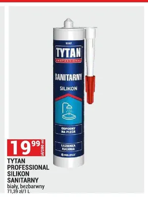 Silikon sanitarny Tytan Professional biały promocja w Merkury Market
