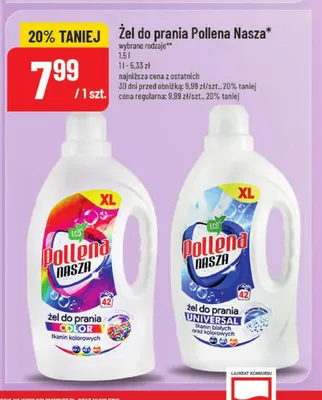 Żel do prania Pollena Nasza Universal promocja w POLOmarket