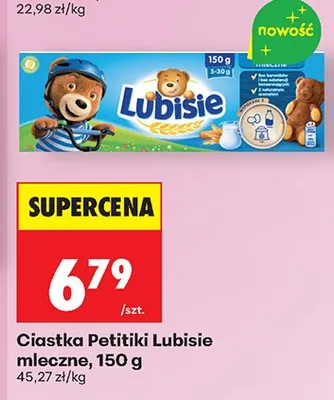 Ciastka Petitiki Lubisie mleczne promocja w Biedronka
