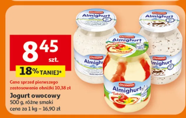 Jogurt owocowy promocja w Auchan