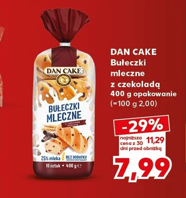 Bułeczki mleczne z czekoladą Dan Cake promocja w Kaufland