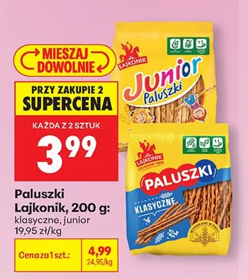 Paluszki Lajkonik junior promocja w Biedronka